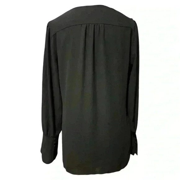 White House Black Market Button Front V Neck Blouse Size Small - Picture 5 of 11